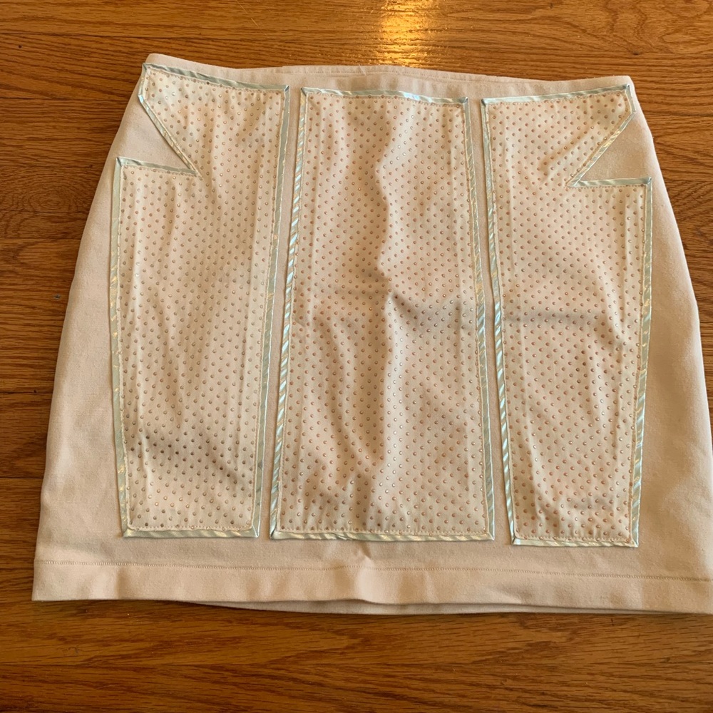 Embroidered peach  mini